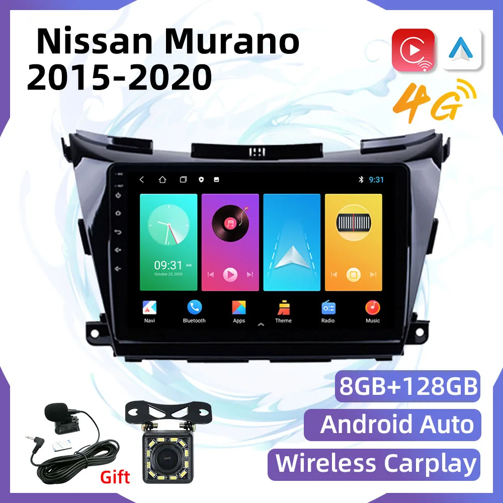 

For Nissan Murano 2015-2020 10.1" 2.5D Android Car Multimedia GPS Player Car Radio Stereo Head Unit Navigation Touch Screen