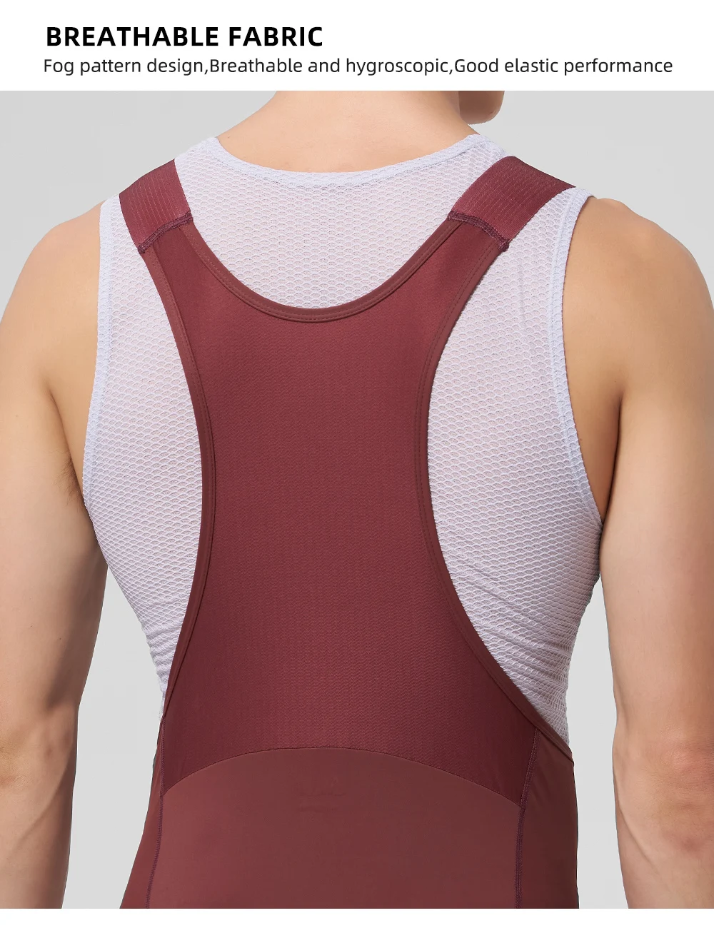 Cheji Herren 3/4 Länge Radsport-Trägerhose Schnelltrocknend Atmungsaktiv Hochwertig Komfortabler Sitz für Radfahrer – Detail 25
