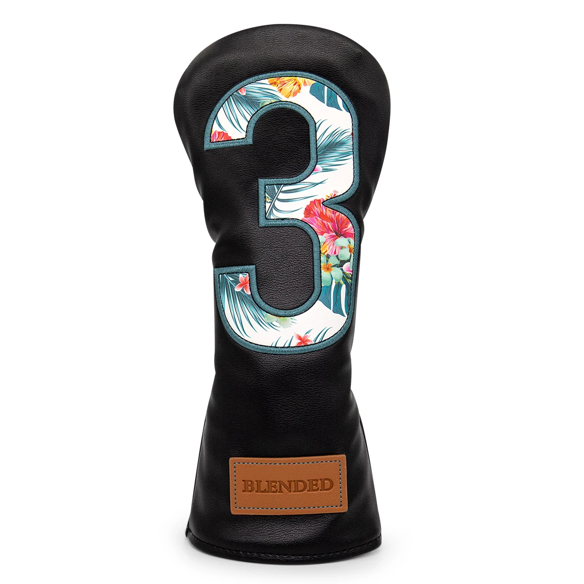 Black Leather Golf Headcovers Summer Fashion Head Cover High Qaulity Driver Wood Cover Set White Premium Leather Driver Fairway 3