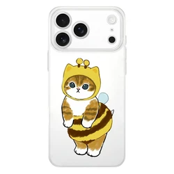 Adorable Cat Art Cartoon Soft Clear TPU Phone Case - Easter Edition Cover - iPhone 14 (B1)