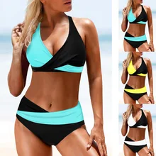  Womens Flower Swimming Suit Bikini Set Fantastic Women Striped Swimsuit Swimwear Beachwear Bathing Suit Two Pieces Floral S-6XL 