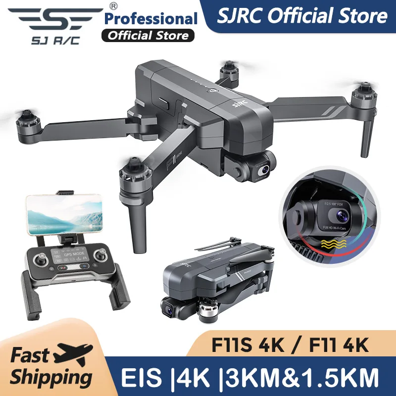 SJRC F11 Pro 4K F11s Pro Drone Kamera GPS 5G FPV HD Sumbu