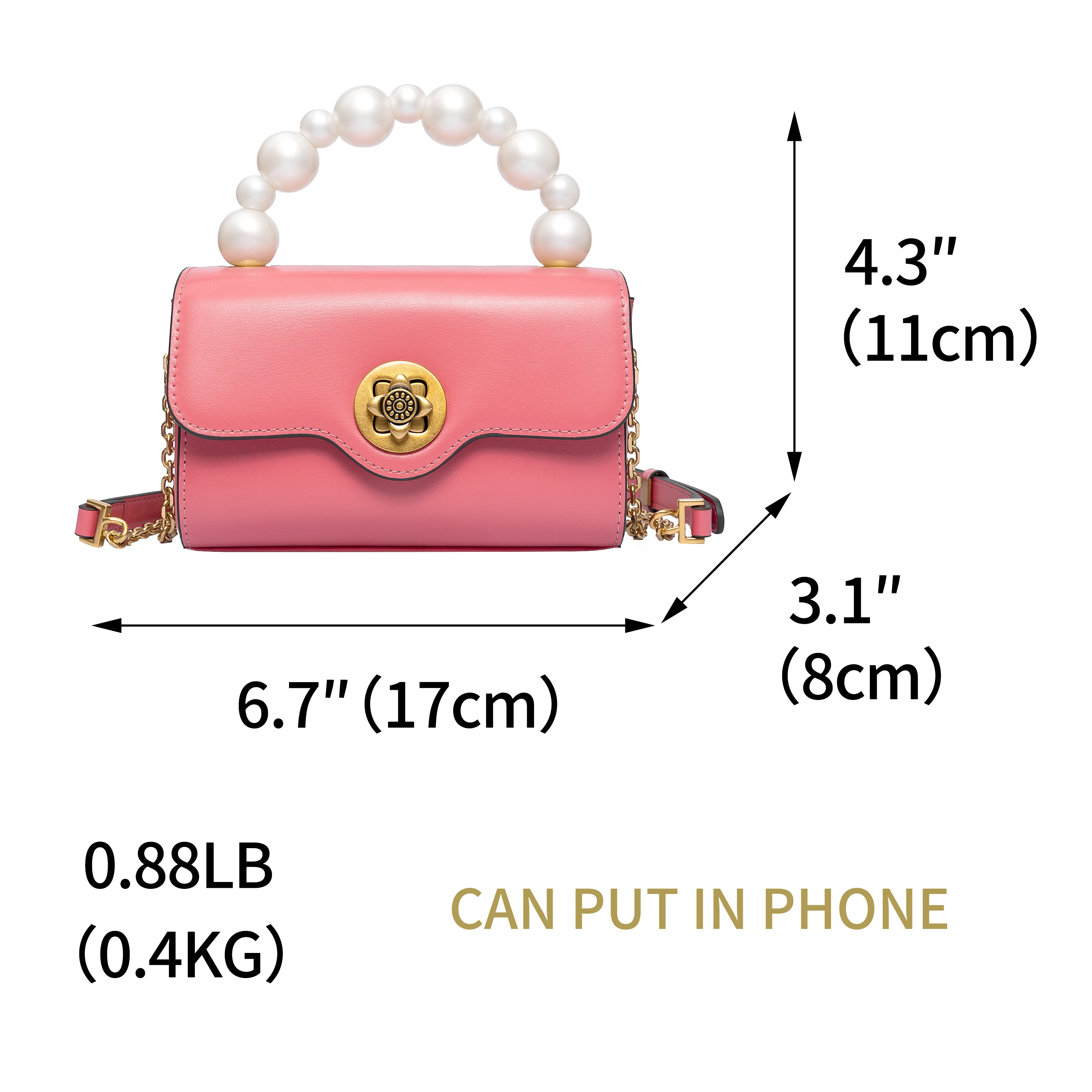 Lady Luxury Tote Bag Retro Tofu Small Square Beads Shoulder Bag Messenger Female Cowhide Leather Flap Handbag 2022