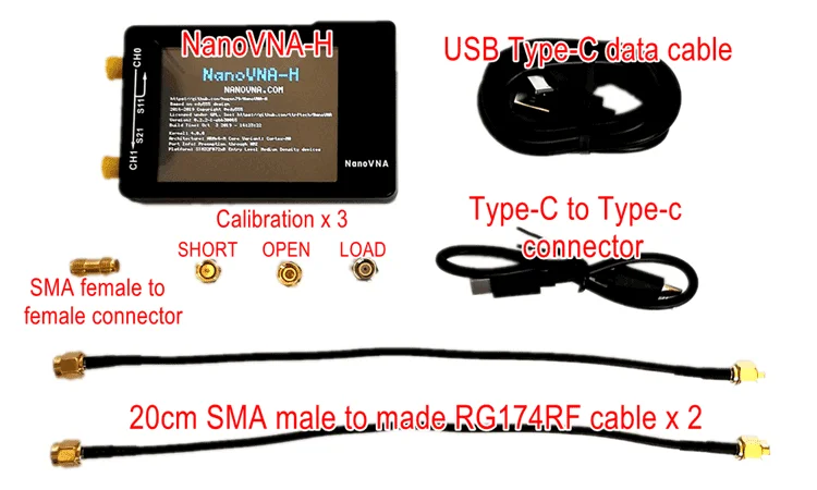2.8" LCD 1.5GHz NanoVNA-H HF VHF UHF UV Vector Network Analyzer Antenna Analyzer NanoVNA With SD Card Slot Spectrum analyzer 6