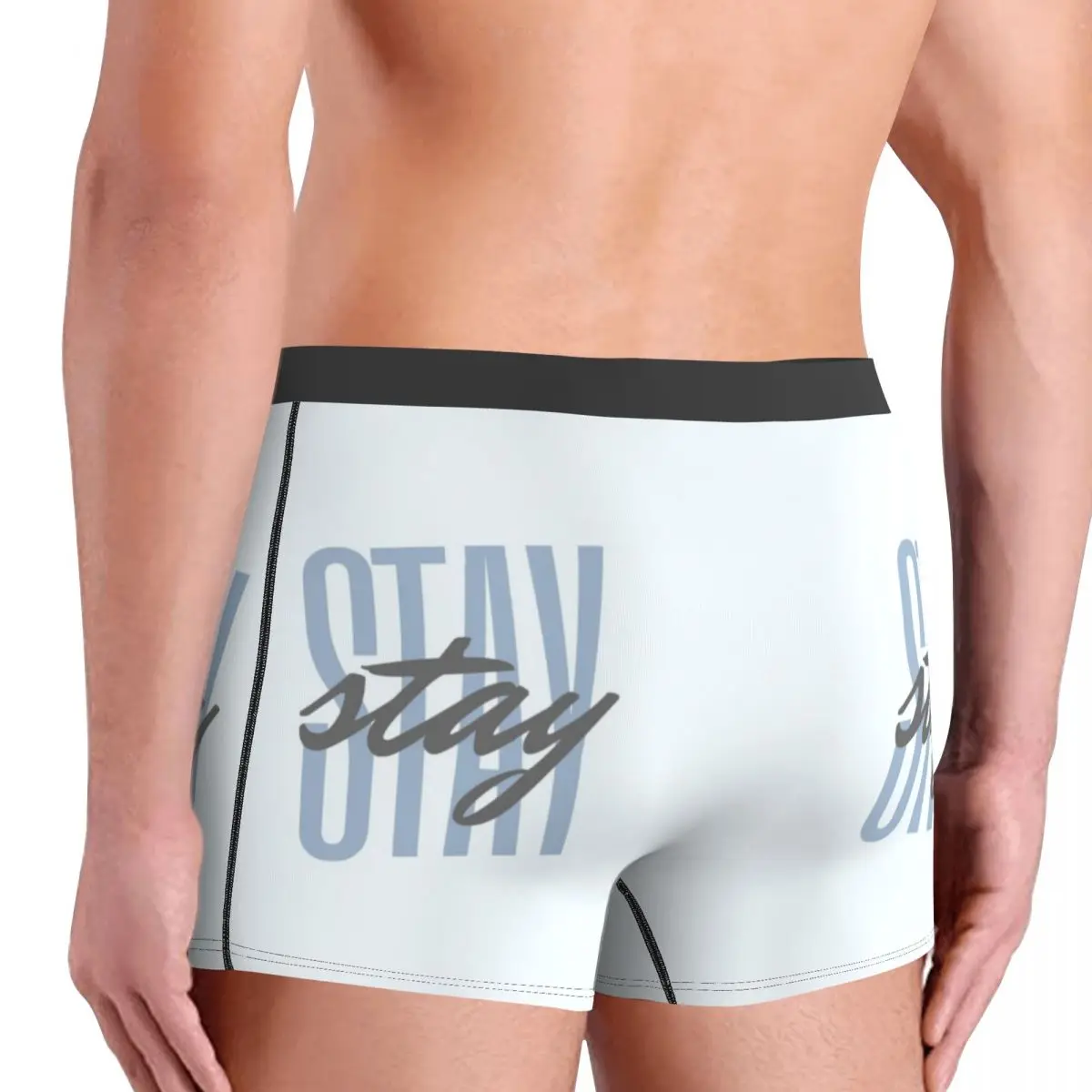 BE Stay Album Music Underwear words cool famous song design Man Shorts  Briefs Classic Trunk Trenky Custom Plus Size Underpants