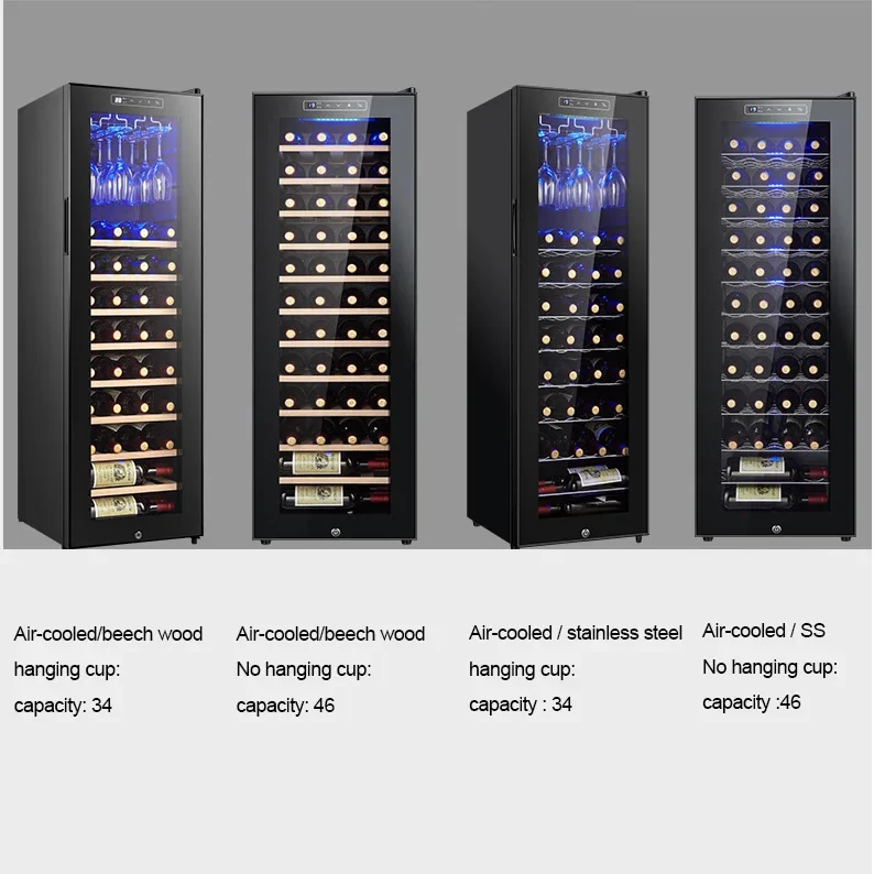 34 46bottle Wide Temperature Humidity Wine Cabinet Thermoelectric Grapes Red Wine Refrigerator Chiller