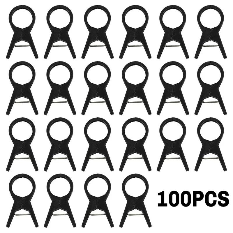 LICE-100PCS 식물 접목 클립 오이 가지 수박 용 플라스틱 원예 도구, 둥근 입 플랫 입 Antifall 클램프