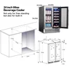 QWAAOBOSI 24 Inch Wine and Beverage Refrigerator;Capacity Wine Cooler with Dual Zone-Wine Fridge Built in Counter or Freestandin 6