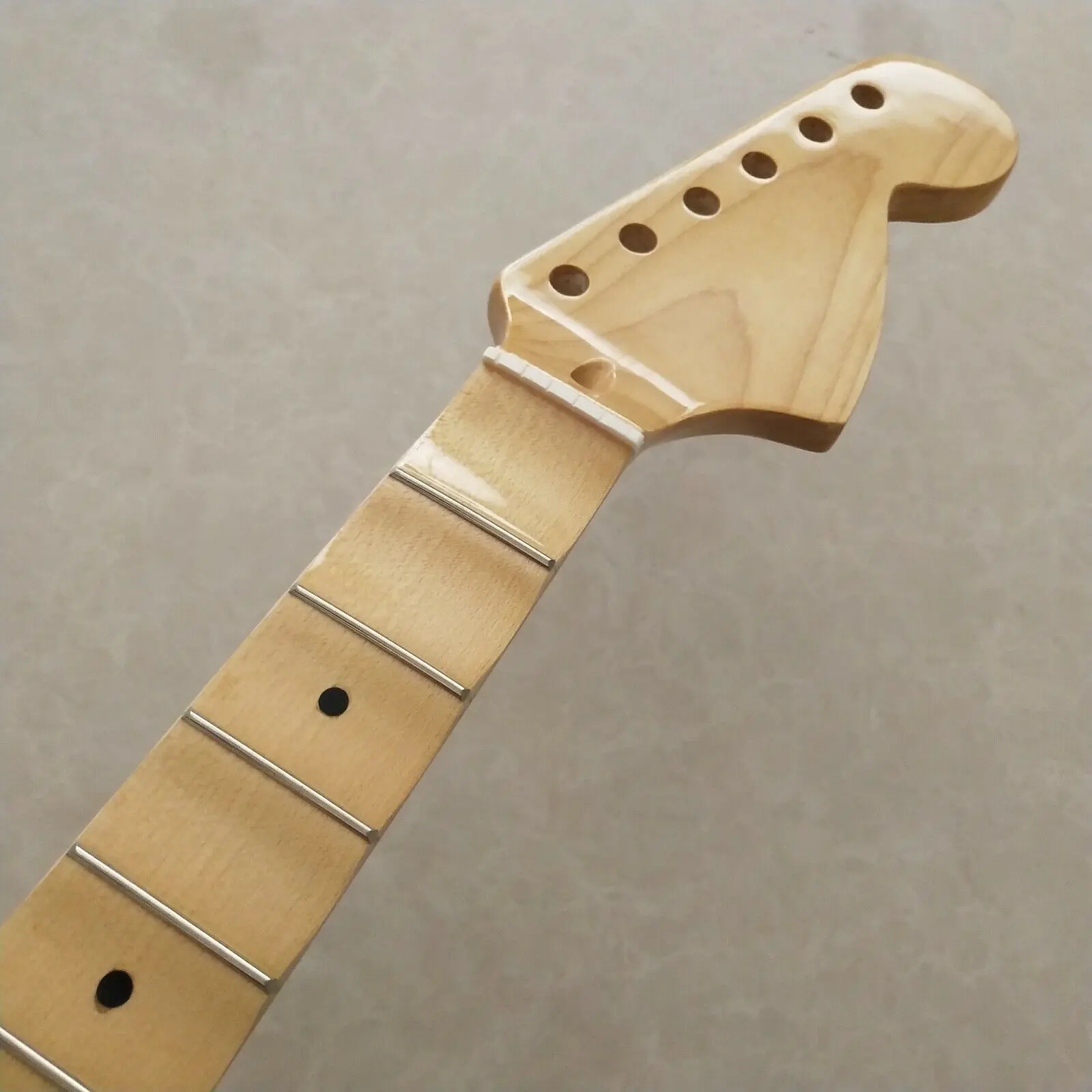 

Gloss Big head Full scalloped Guitar neck 24 Fret 25.5" Maple Fretboard parts
