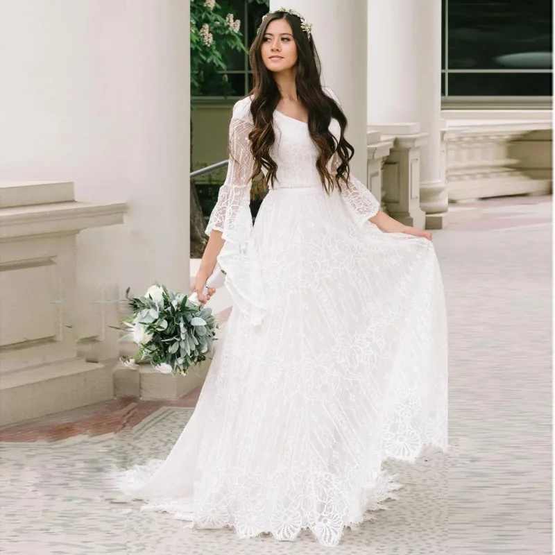 

Women's V Neck Maternity Lace Wedding Dress Long Sleeve Bridesmaid Party Maxi Dress Pregnancy Slim Fit Photography Baby Shower