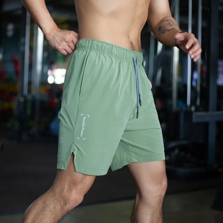 Men's Sport Shorts Five-Quarter Running Pants Breathable Quick-Dry Elastic Large Size Fitness Training Summer Shorts