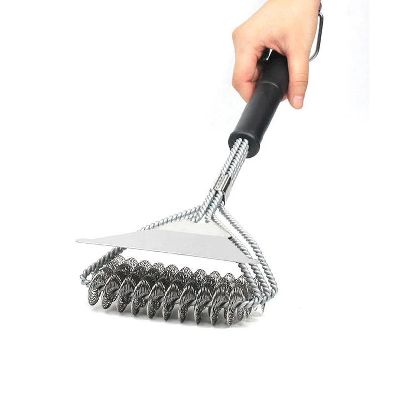 Multifunction High Quality barbecue Grill Brush BBQ Cleaning Brushes With Handle and Shovel Durable BBQ Tool Grill Cleaner