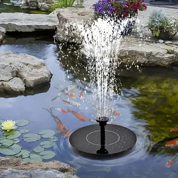 Pump Solar Fountain Circular Mini Fountain Floating for Outdoor Swimming Pool, Garden, Courtyard and Landscape Decoration Aquatic floating pump solar terrace fountainFountain for water landscapefontan 1