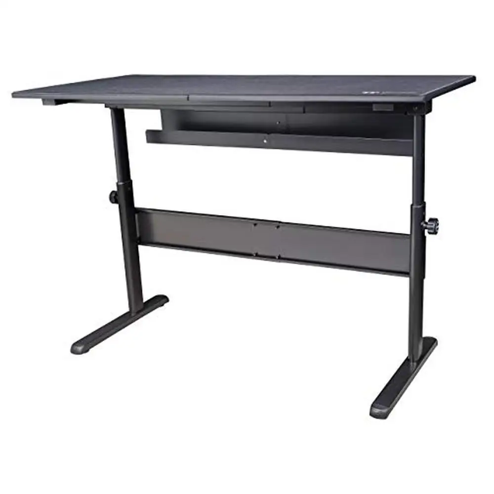 Gaming Desk Adjustable Heights Cable Management Heavy Duty Steel Frame Full-Sized Desk Mat 3