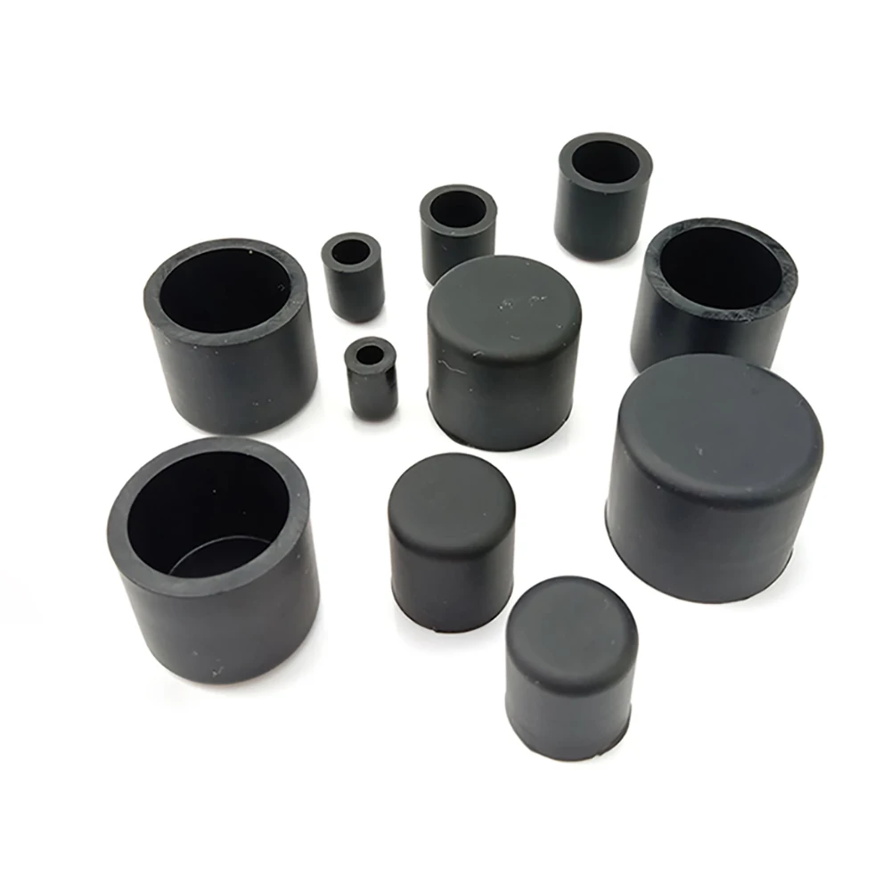 2.8mm78.5mm Black Silicone Rubber Chair Table Leg Tips Caps Furniture