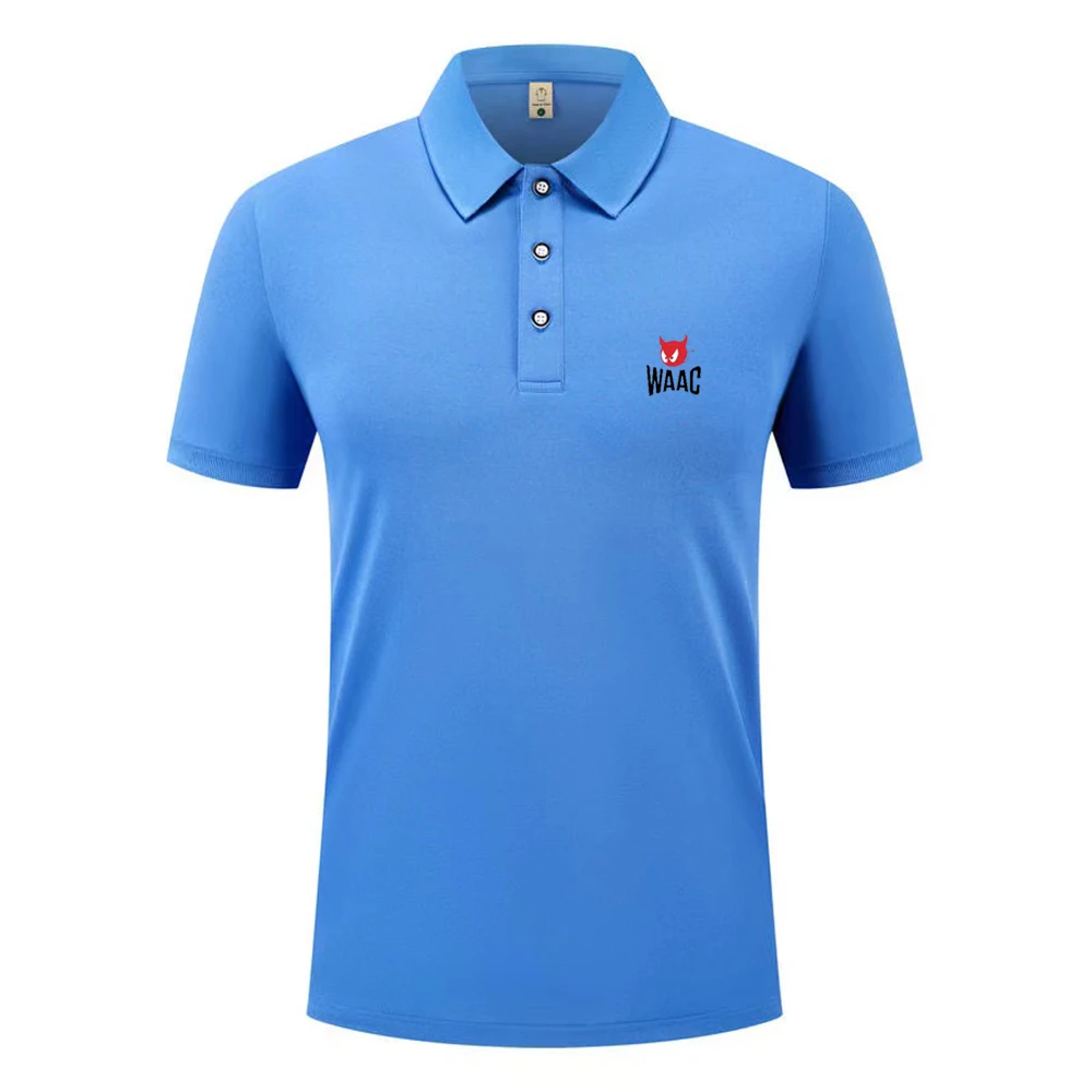

Men's Fashion Sports Ice Polo Shirt Short sleeved Letter Printed T-shirt 2024 Summer New Solid Color Printed Men's T-shirt