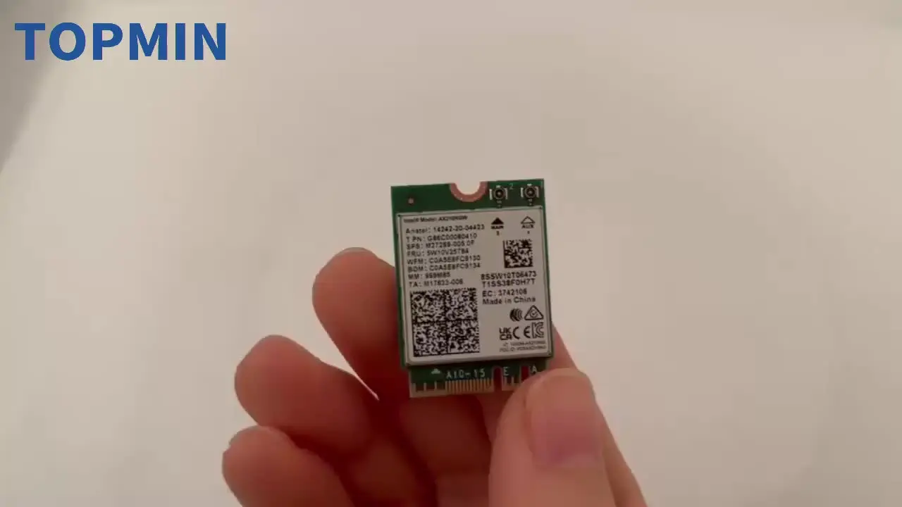 Scheda WiFi 7 QCNCM865 M.2 NGFF – Tri-band 2.4/5/6 GHz, Velocità 5.8 Gbps, 4K QAM, MLO, Per PC Portatili E Mini PC