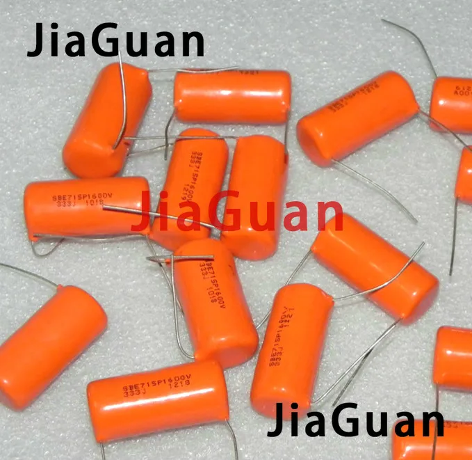 Cde Sprague Sbe715p 1600v0.033uf P35 mm Capacitor de Filme de Febre Laranja Mkp 333j 333 1600v 715p 0.033uf 1600v 10 Peças