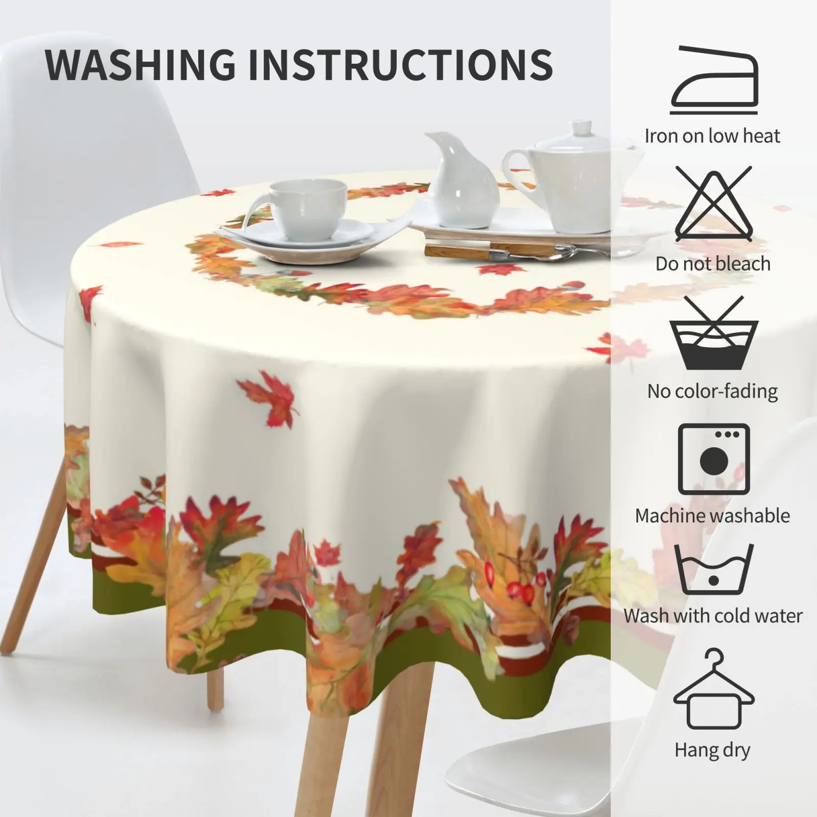 Halloween Fitted Square Tablecloth 28x28 - Waterproof Outdoor Table Cover With Elastic Edge