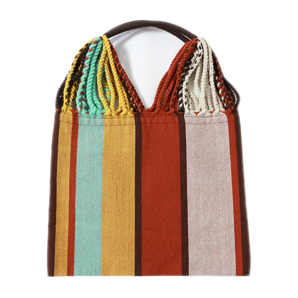 Handbags сумка для путешествий тренд Woven Acrylic Spring Tote Bags Stripe Handmade Sac a Main Femme High Capacity Bolsas