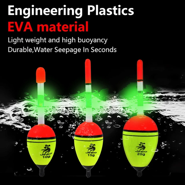 1PC 5g 10g 15g EVA Luminous Fishing Float Long Vertical Night Lighting Fishing  Floats Bobber Sea