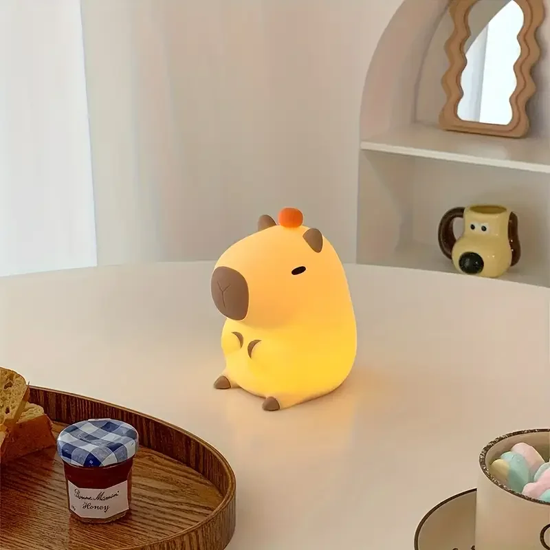 modern capybara   light with 30 minute timer and touch function adds atmosphere to the room good for bedroom and living room   home decoration suitable as a gift   with a usb data cable 6