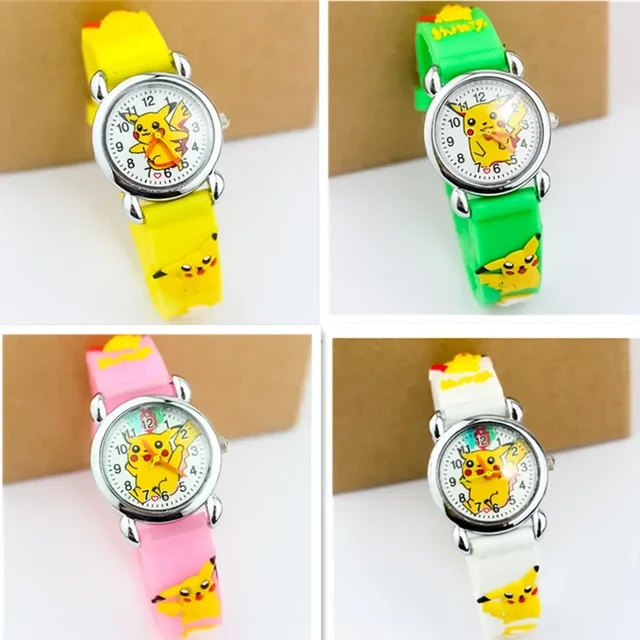 Pokemon Montre à quartz pour enfant, Pikachu Jaune, Pokemon Montre