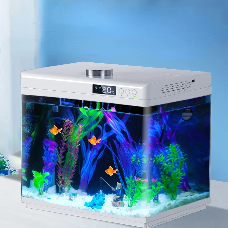 Modern Smart Fish Tank Small Ecological Aquaponics Plant Shrimp