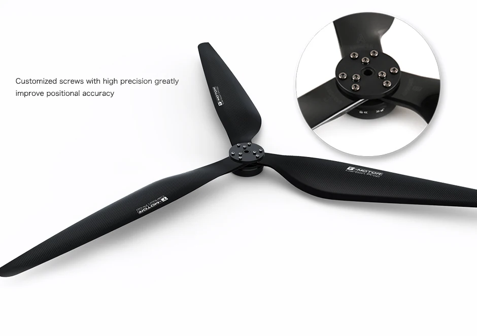 T-Motor CF 26*8.5" 3 blades Prop - CW+CCW 6 blades Carbon Fiber prop self-locking adapter for Multirotors X8 frame 12