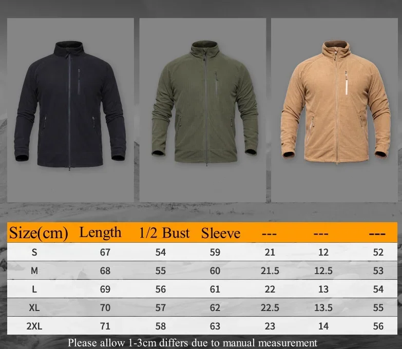 Men's Fleece Tactical Jacket Spring Autumn Outdoor Sports Hiking Climbing Clothes Male Winter Warm Windbreaker Coat Fleece Liner