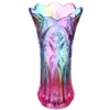 Round Colorful Vase Artificial Flowers Cardinal Decor Glass and Plant Container 3
