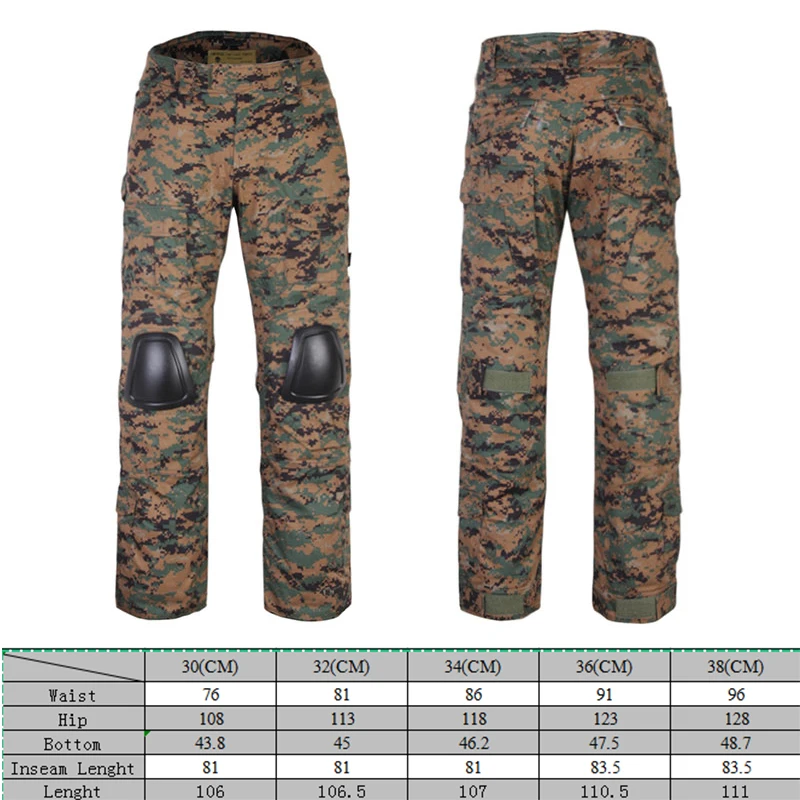 Emersongear Tactical Combat Pants Gen 2 G2 JD Mens Duty Cargo Trouser Hunting Training Shooting Cycling Hiking EM6989