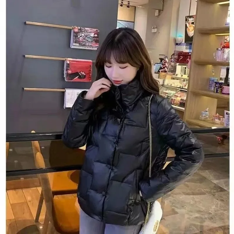 2023 New Winter Frivolous White Duck Down Jacket Women Coat Baggy Outwear Stand Collar Top Frivolous Down Coat Short Overcoat