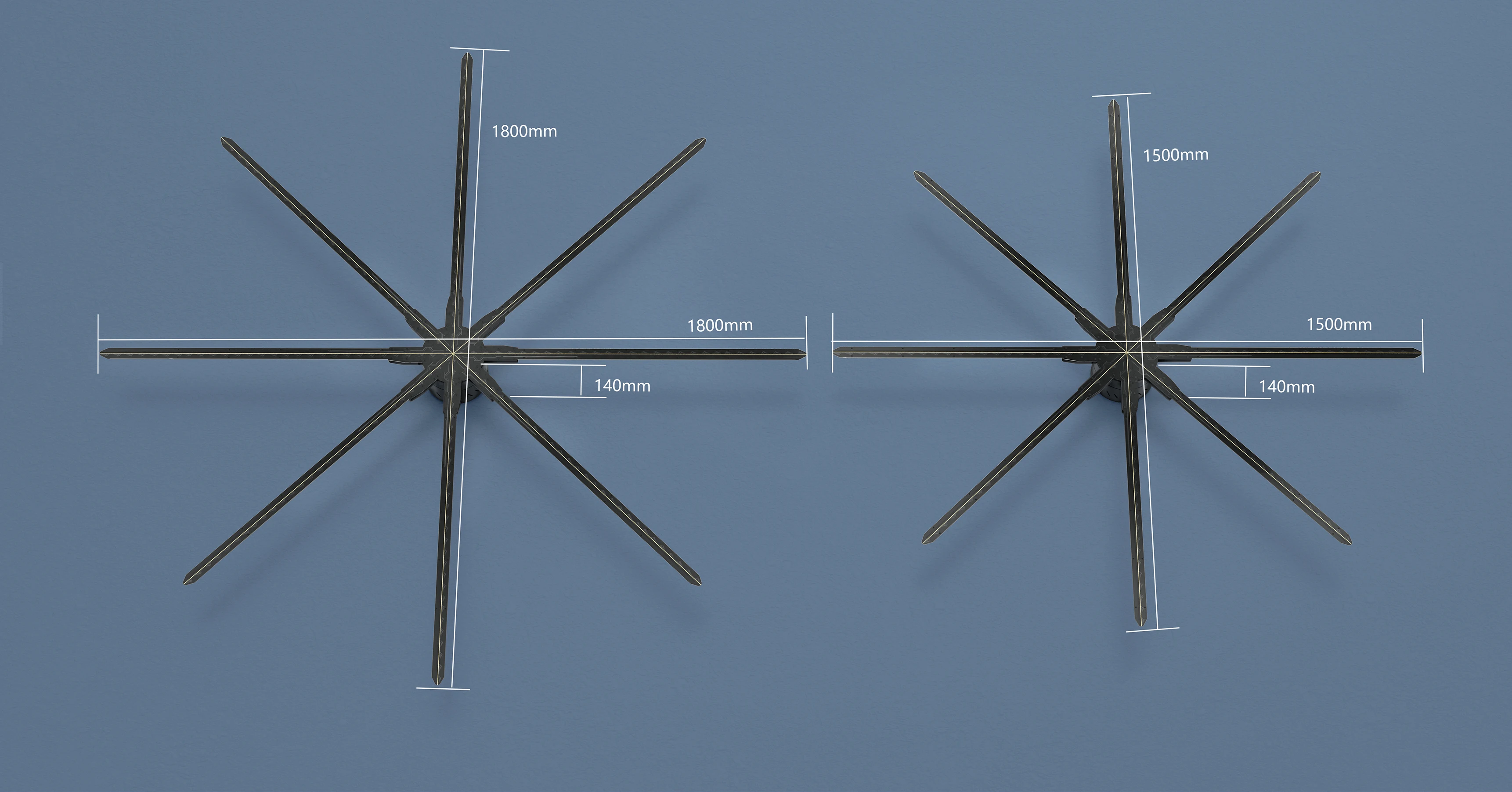 Description Picture 6 of item150cm 3D Holographic Fan Projection Wall-mounted WIFI Advertising Machine Large Size High Resolution 2048*2880 Hanging Image