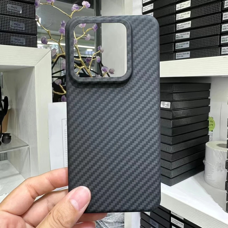 For Xiaomi 14,14 Pro Case Real Kevlar 1500D Ultra thin Anti-Slip Genuine Aramid Fiber Slim Cover for Xiaomi Mi 14