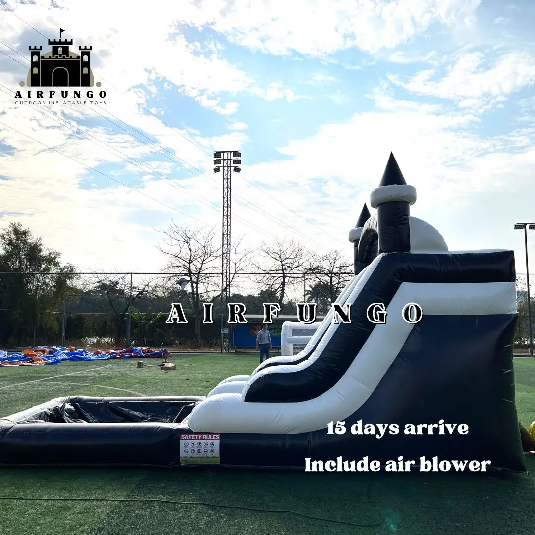 Commercial Grade Inflatable Water Slide with Splash Pool Bouncy Castle for Adults and Kids Includes Blower Customization 5