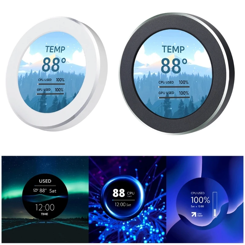 2.1 ġ IPS USB ý ũ 480x480  ÷ CPU GPU HDD , ǻ  360  ȸ
