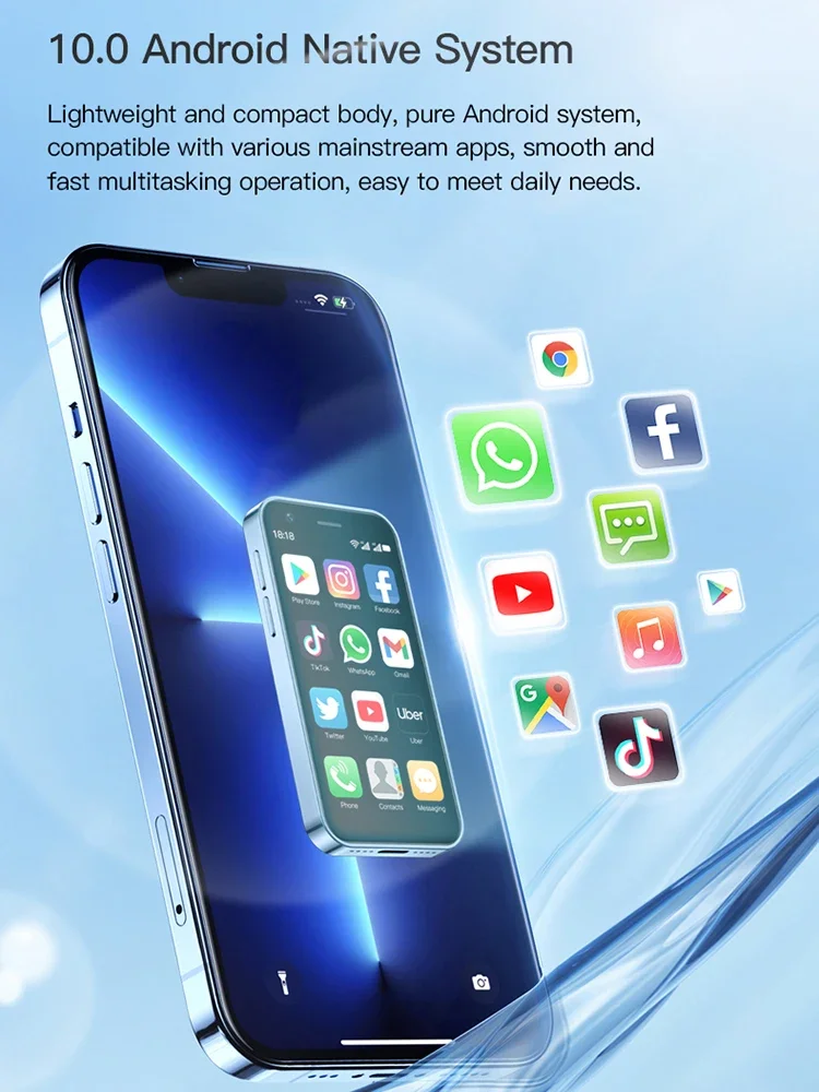SOYES XS16 Mini Smartphone 3GB RAM 64 ROM 4G LTE Android 10.0 Quad Core 2000mAh Type C Dual SIM Standby 3.0 in Small Phone 2