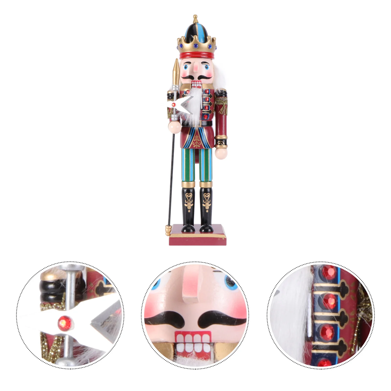 

Imikeya Christmas Nutcrackers Figures Wooden Ornament Set Desktop Decor