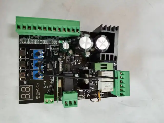 Universal Control unit for sliding gate opener 24Vdc SL24 Model  has port for Photocells input Limit switch 3