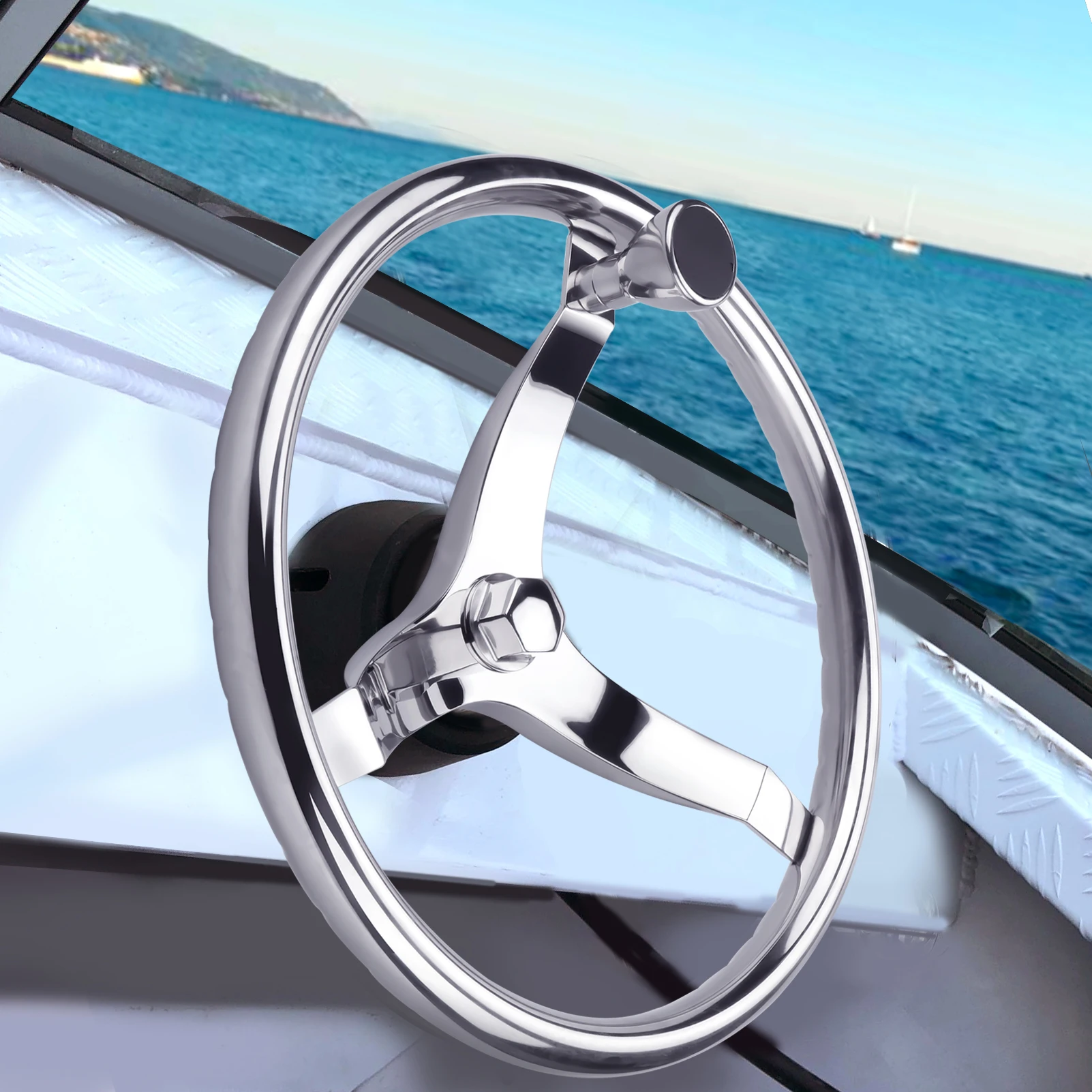 Volant Bateau 13,5 Pouces – 3 Branches – 25° – Conique 5/8" – Neuf