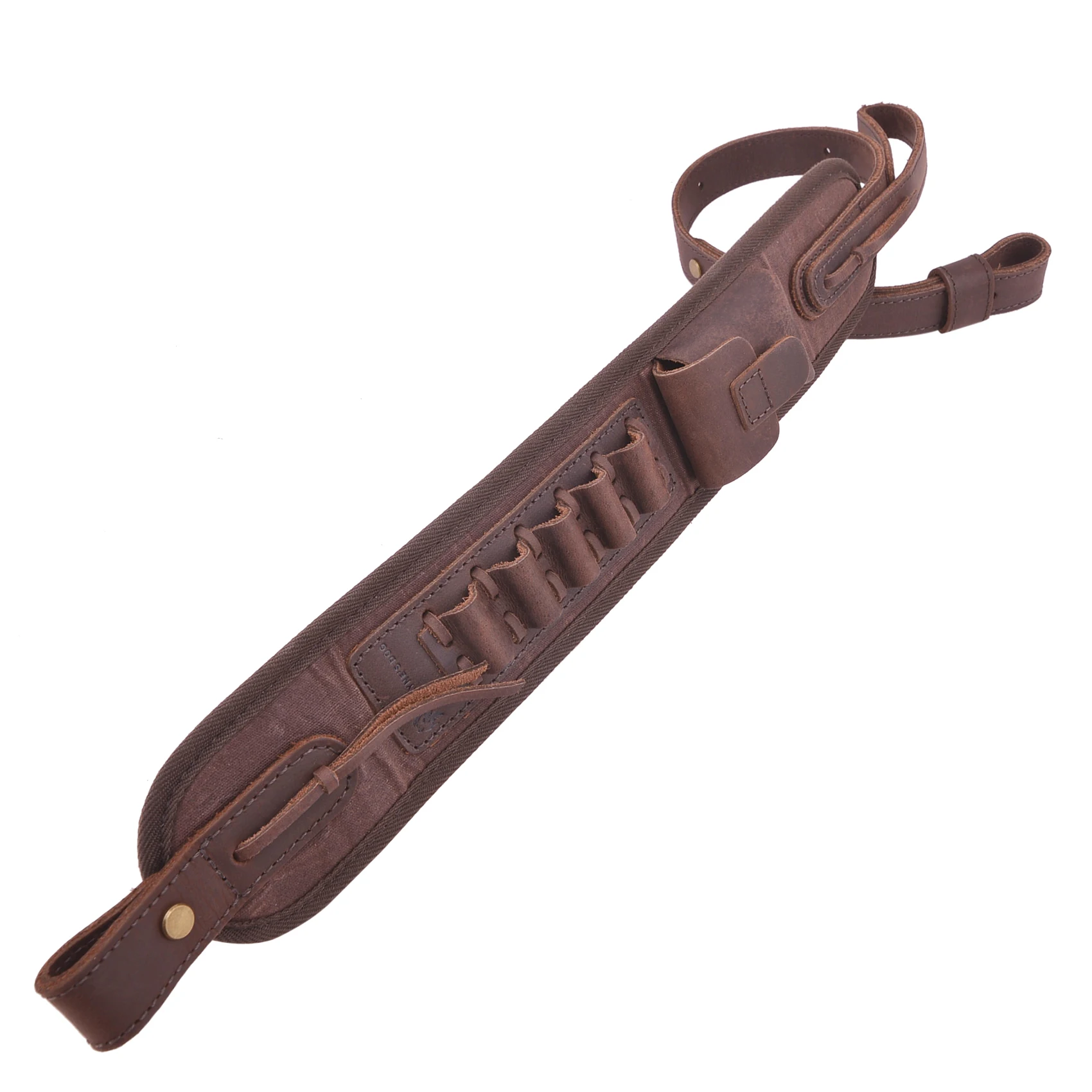 Leather Rifle Shotgun Carry Strap Ammo Sling Adjustable Gun Belt For
