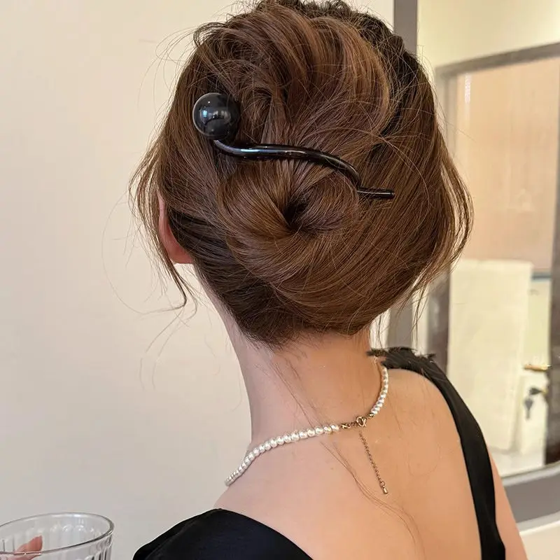 Vintage S-form Perlen Haarklammer Elegante Haar-accessoires_voghion.com