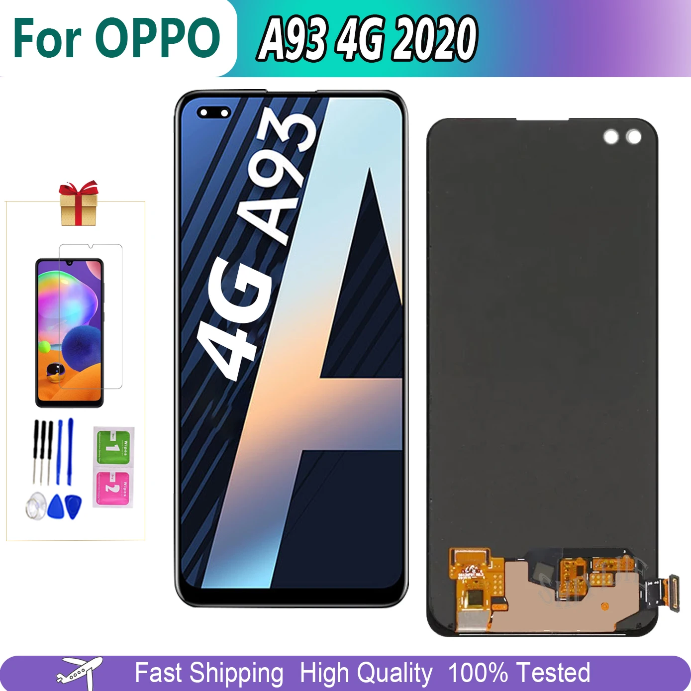 

Оригинальный ЖК-дисплей 6,43 дюйма для Oppo A93 4G 2020, сменный сенсорный экран для Oppo A93 CPH2121, дисплей для Reno 4 4G reno 4 lite