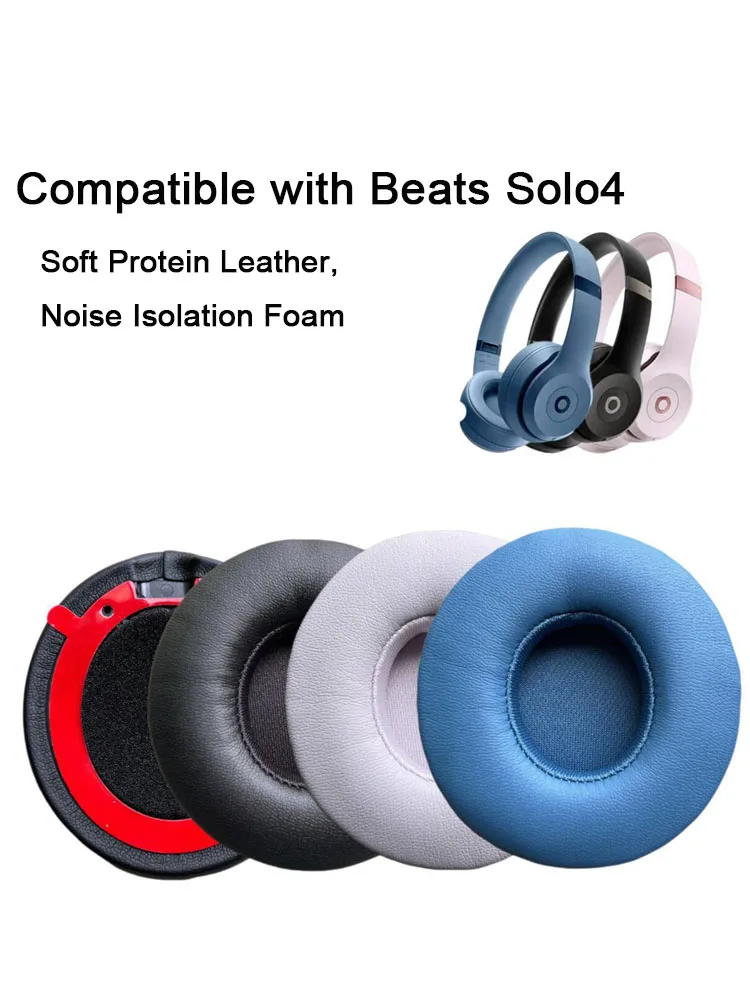 Replacement Earpads for Beats Solo4 Solo 4 Wireless Headphones Ear Pad Cushions Cover Earmuffs Repair Part