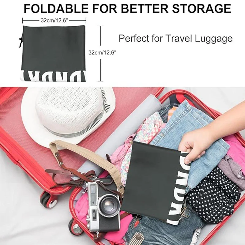 High-capacity Laundry Bag Travel Storage Pouch Machine Washable Dirty Clothes Organizer Drawstring Bag Bathroom Accessories