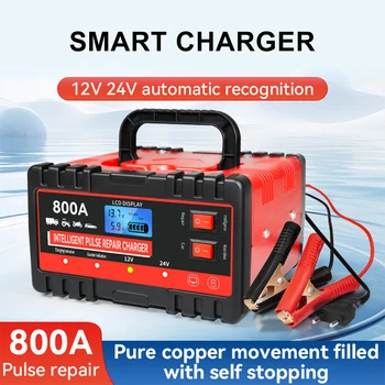 Caricabatteria intelligente per ricarica batteria per auto 12V per camper SUV moto strumento di riparazione a impulsi intelligente automatico multifunzionale portatile