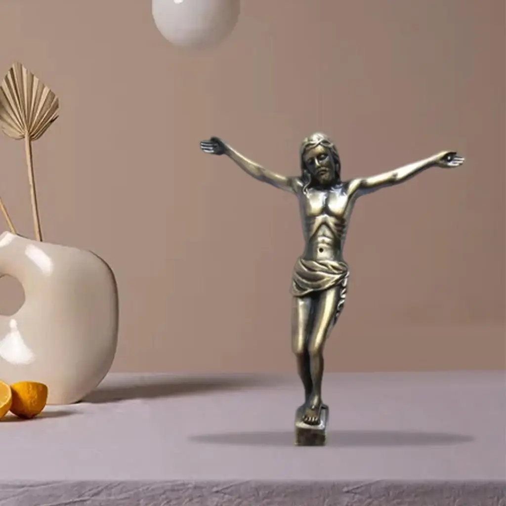 Holy Jesus Figure Statue Collection Decorative Crucifix Wall Cross Accessories Home Living Room Office Decoration