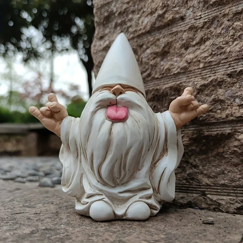 1pc Outdoor Rocking Chair Gnome Garden Statue Resin Decoration Design Ornament ornament crafts miniature ornament resin ornaments miniature figurines resin crafts