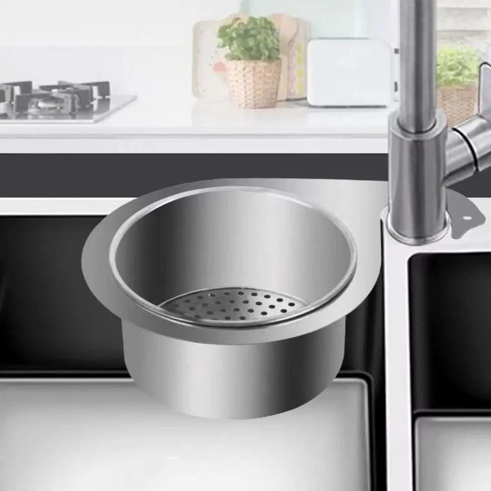 Stainless Steel Swan Shape Sink Drain Basket Hanging Dry Wet Separation Sink Drain Filter Space Saving Removable